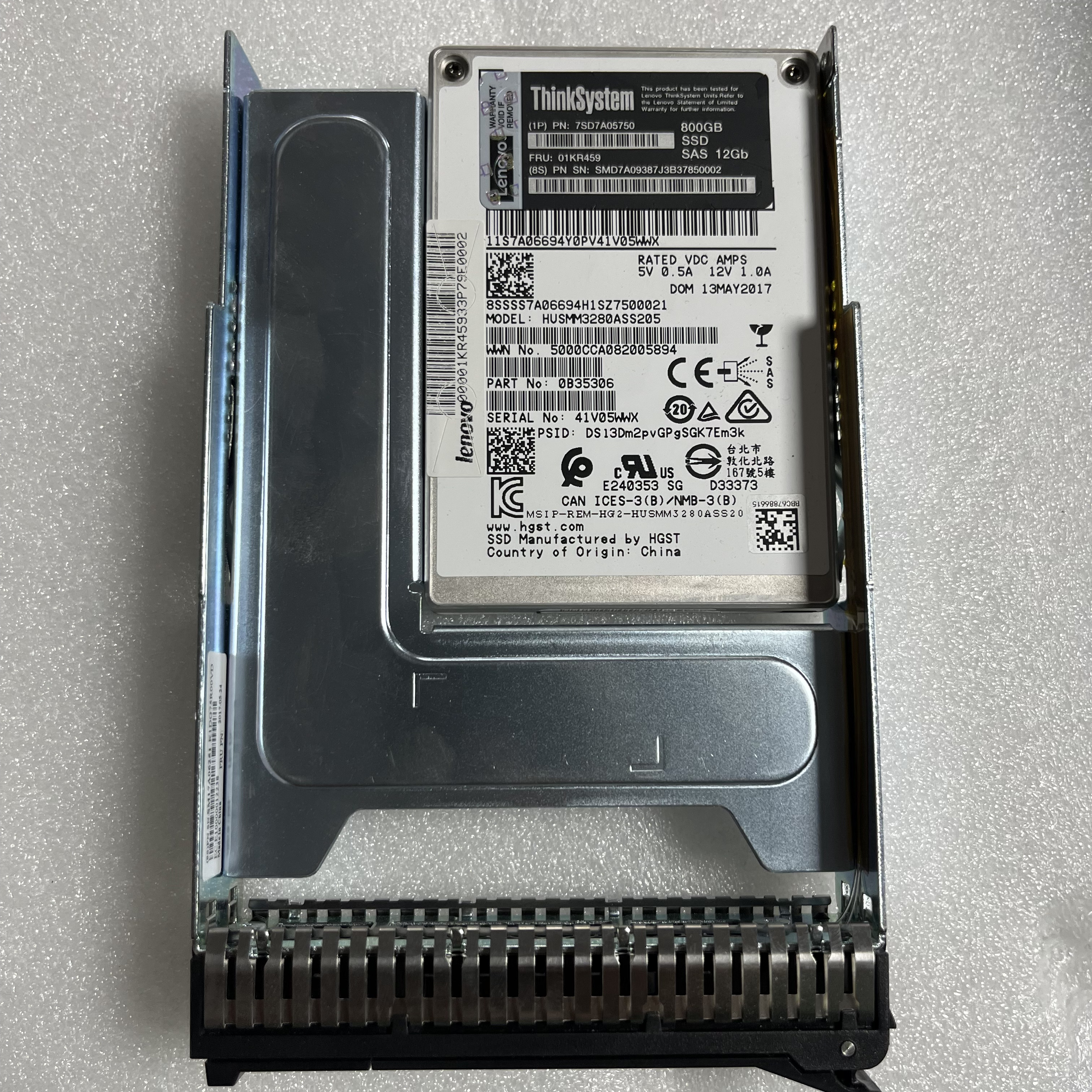 联想 ThinkSystem 800G SS300 2.5  SAS 12Gbps HUSMM2808ASS205