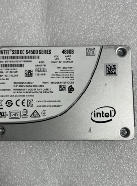 INTEL SSDSC2KB480G7 S4500 480G SSD SATA 6.0 拆机正品现货