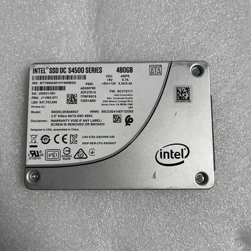 INTEL SSDSC2KB480G7 S4500 480G SSD SATA 6.0 拆机正品现货