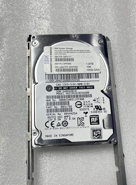 IBM 00RX908 00RY111 00WY600 1.8T 2.5 SAS 12G V7000 G2 硬盘