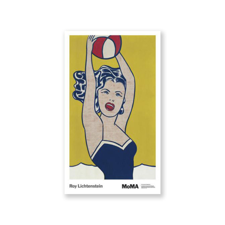 利希滕斯坦 玩球的女孩波普海报 moma现代艺术博物馆lichtenstein