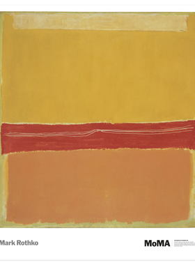 Rothko 罗斯科抽象色彩红黄蓝粉海报MoMA古根海姆 美国进口装饰画