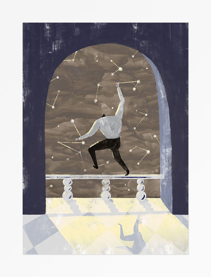 摘星 小朋友的瑜伽 瑞典美术馆进口当代艺术海报装饰画 女孩乐队