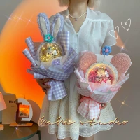 Сухие цветы полны звезды Delu Cartoon Cartoon Creative Network Знаменитость Bobo Ball Bouquet День рождения, чтобы подать девушкам подарки