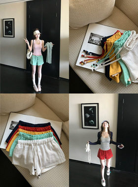 Skk Store 裤神回归 俱乐部女孩苧麻人手一条!越穿越舒服极简短裤