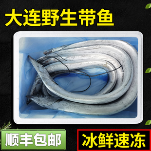顺丰大连当地4斤净重冰鲜速冻渤海湾带鱼刀鱼小眼无冰衣包邮野生