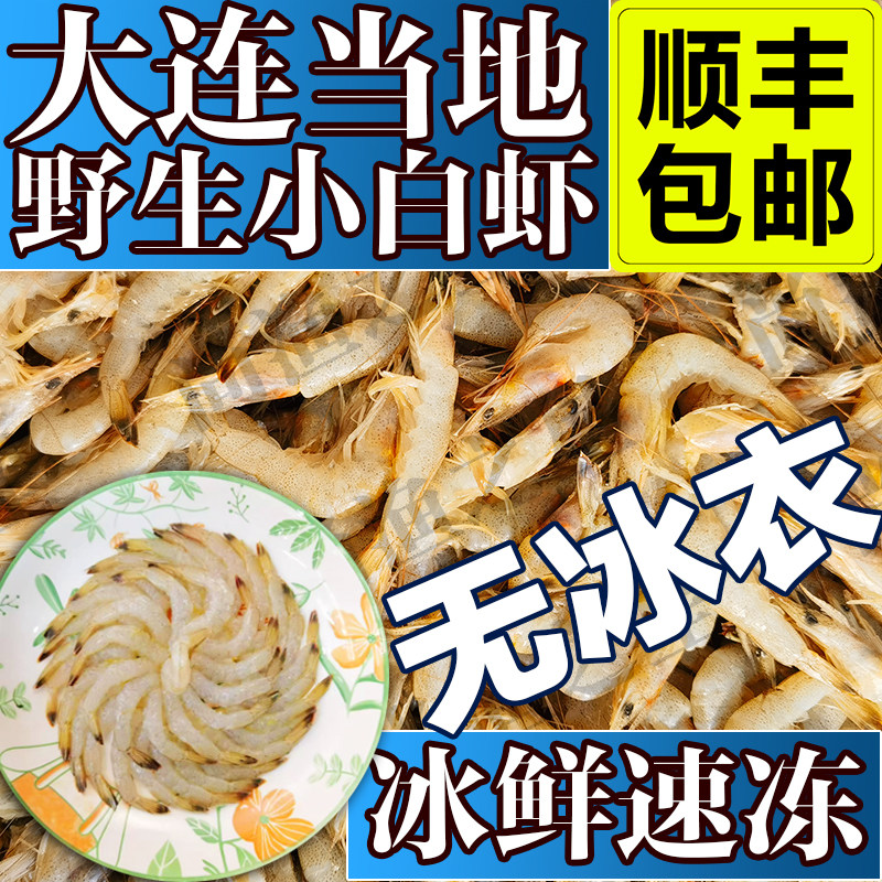 大连当地小白虾生食炝拌渤海湾小海虾生甜虾冰鲜速冻青虾鲜虾海虾