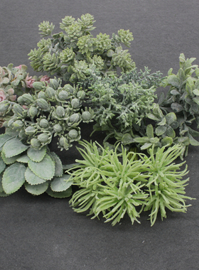 diy花环多肉仿真树叶花朵材料