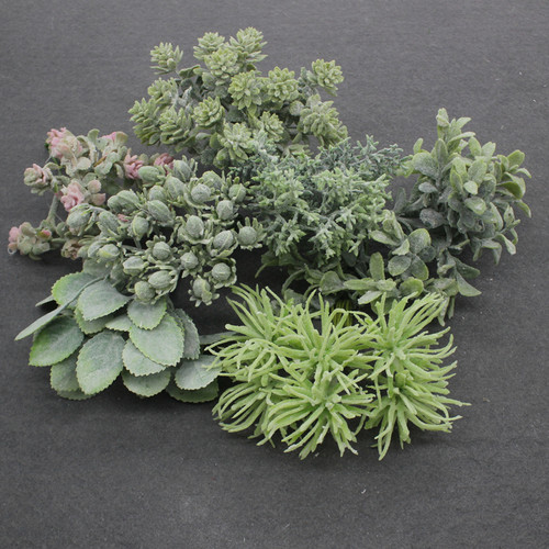 diy花环多肉仿真树叶花朵材料