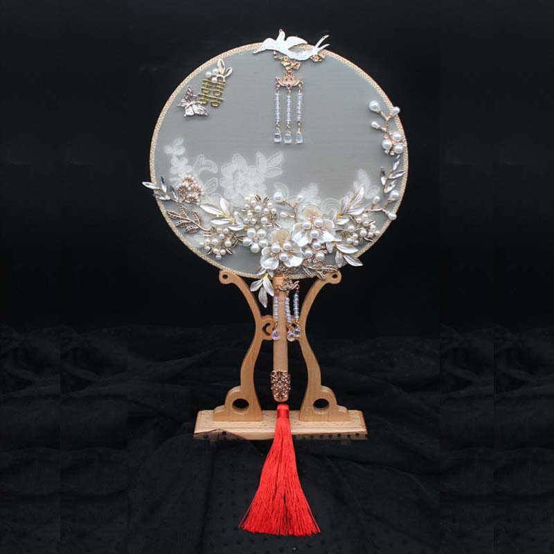 团扇diy材料包中式结婚新娘手工