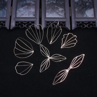 diy手工金属立体花朵制作配件镂空半成品铁质花片造花液花瓣材料