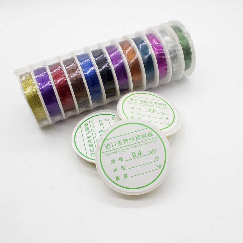 美甲手工铜丝绕线串珠头饰