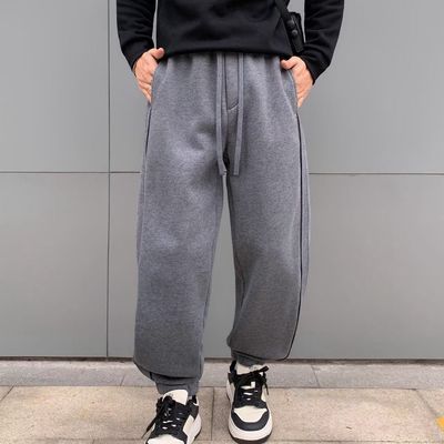 宽松束脚休闲裤男灰色百搭显瘦