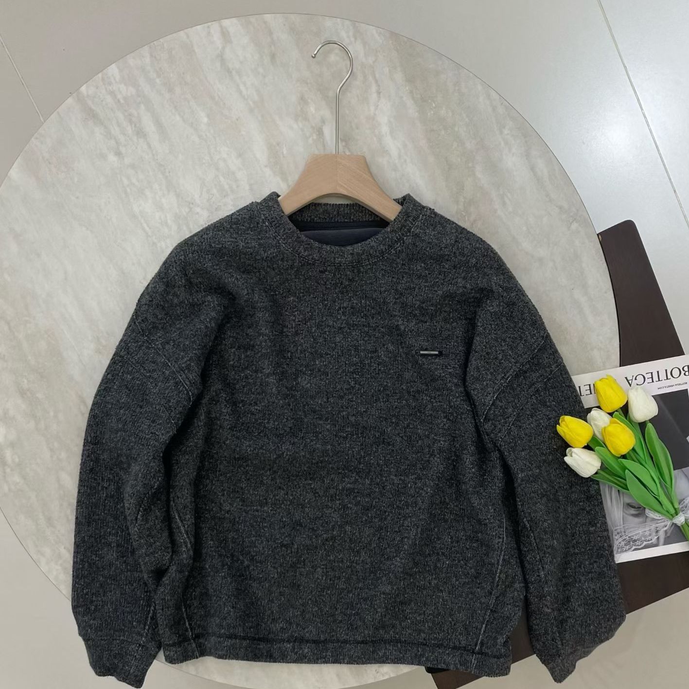 新款加绒款秋冬圆领套头卫衣