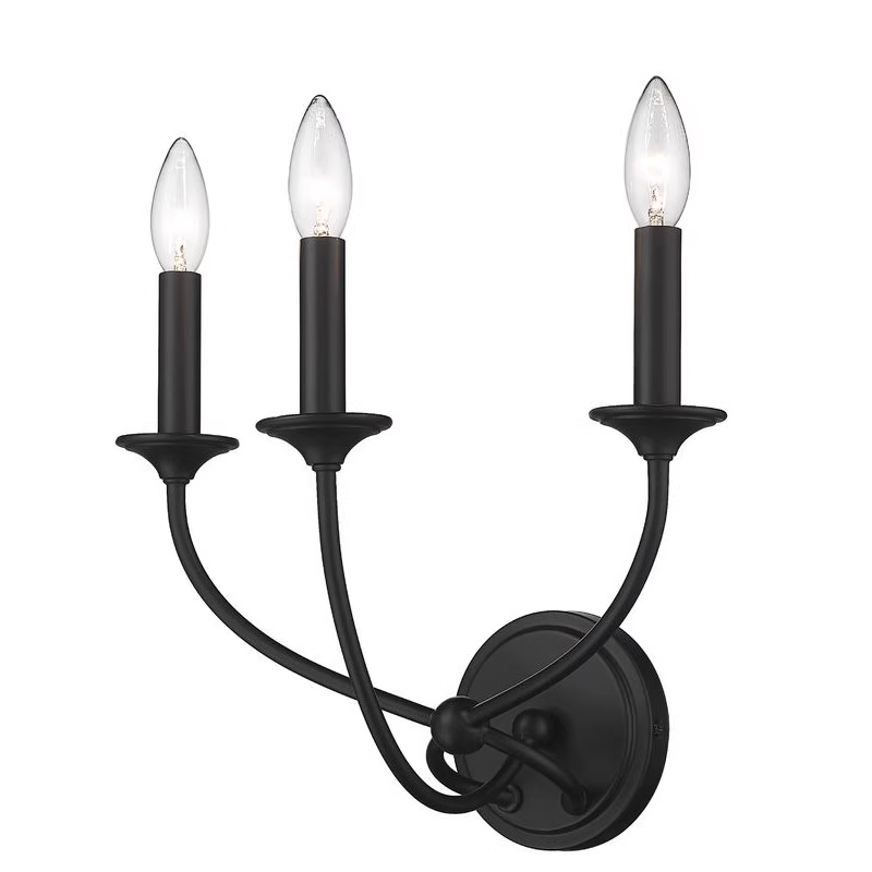 美式黑色铁艺床头壁灯卧室复古高级创意简约法式玄关楼梯客厅走廊