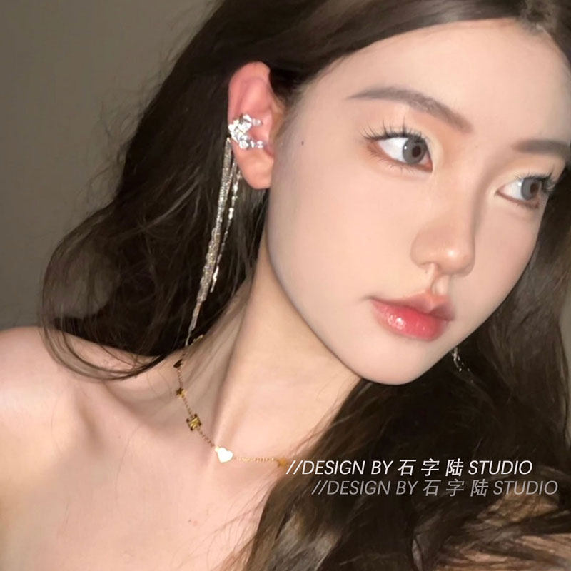 长款流苏耳夹女无耳洞耳饰耳骨夹