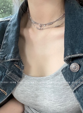 洗澡不用摘｜十字架锁骨链