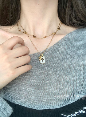 网红同款K罗心双层十字架