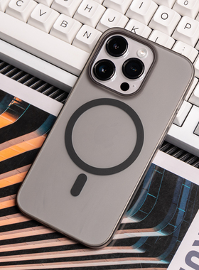 轻电科技 冰雾PC肤感硬壳磁吸iPhone17/16Pro新款手机壳苹果15Pro/14/13简约时尚Magsafe充电保护壳