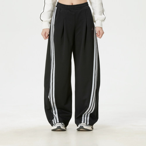 adidas阿迪达斯三条纹舞动系列香蕉裤26春女针织扭扭长裤 KR7594