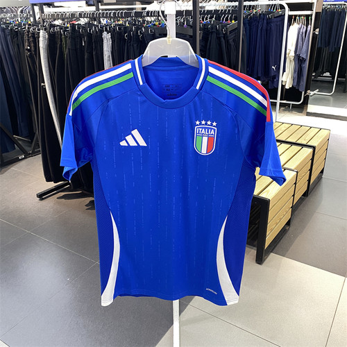 Adidas阿迪达斯2024欧洲杯意大利主场球迷版足球服短袖球衣IN0657