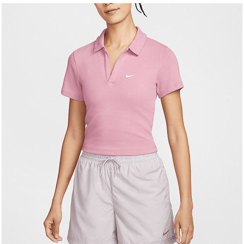Nike耐克女子翻领上衣夏季粉色透气T恤短袖POLO衫DV7885-699