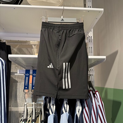 正品Adidas阿迪达斯26夏新款经典速干运动短裤男梭织五分裤KE3836