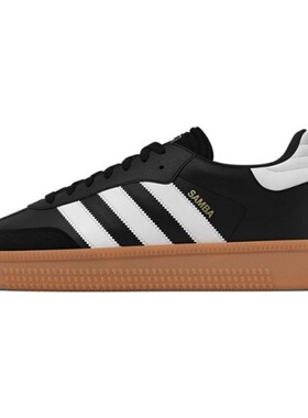 ADIDAS三叶草SAMBAXLG黑白男女低帮厚底复古休闲德训板鞋IE1379
