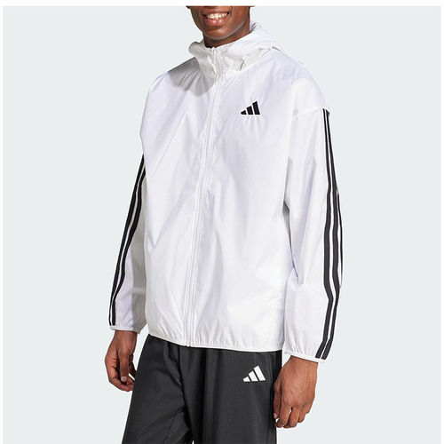 Adidas阿迪达斯2025春季新款男士新款时尚梭织三条纹外套JF3682