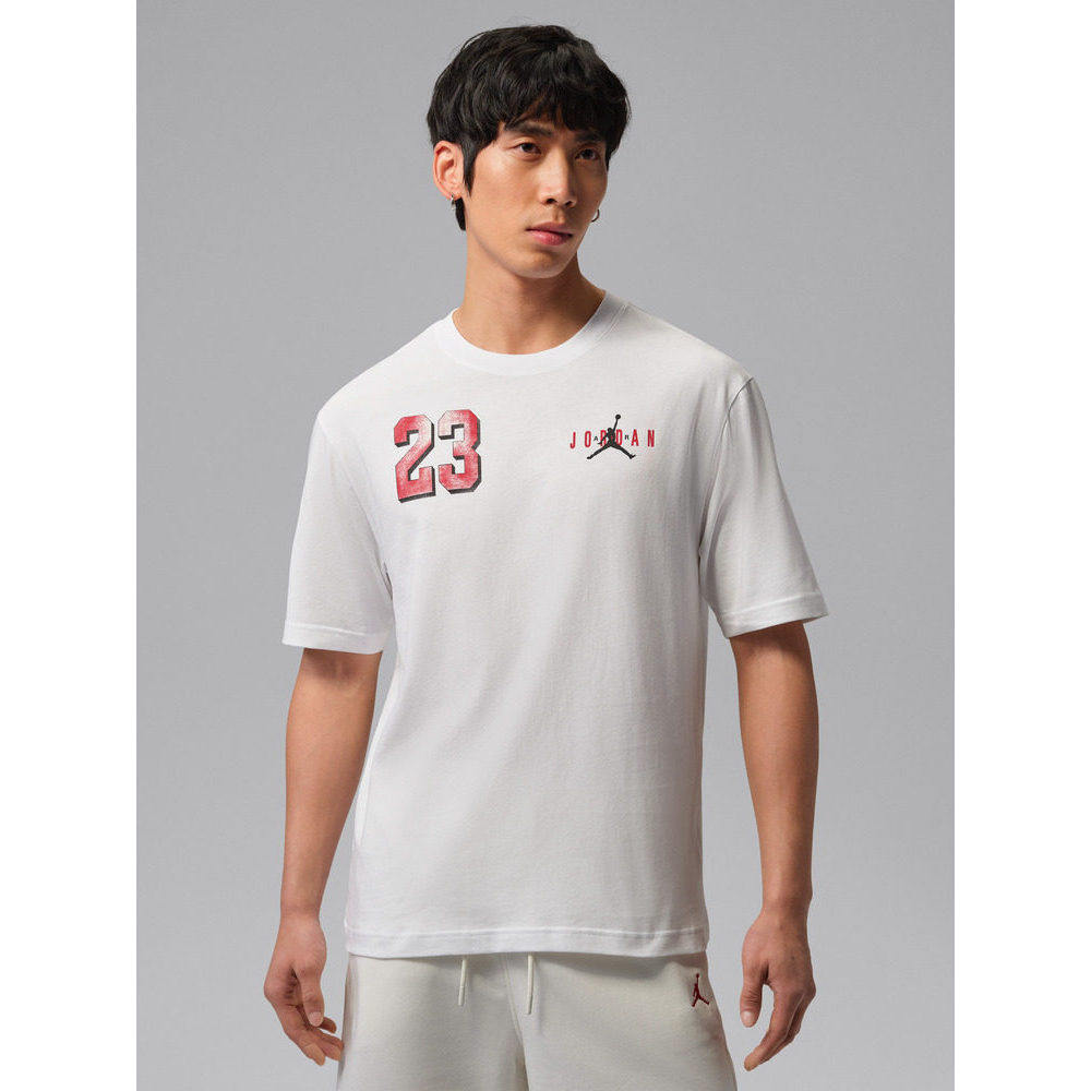 Nike耐克男生2026新款夏休闲透气白色印花圆领短袖IF3128-100