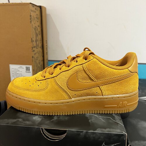 Nike耐克空军一号童鞋Air Force 1小麦色休闲运动板鞋BQ5485-700