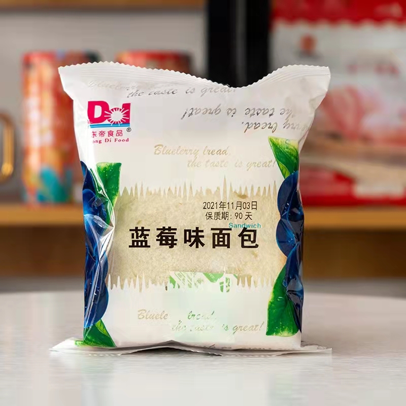 东帝食品早餐零食蓝莓夹心吐司开袋即食营养美味切片面包独立包装