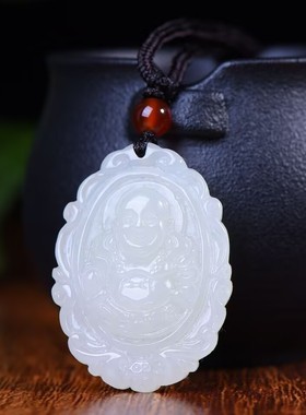 和田玉一生平安佛吊坠女款礼物