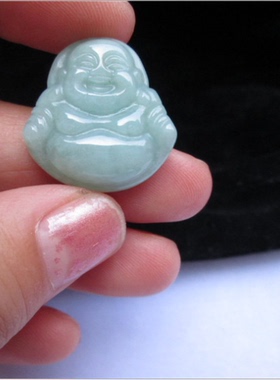 左右工艺品缅甸玉佩弥勒佛吊坠
