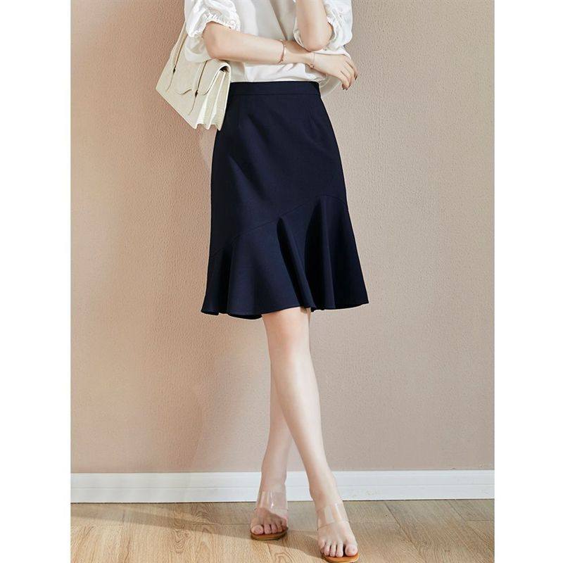 法式别致设计感小众半身裙女夏季新款高腰显瘦遮垮OL职业气质裙子