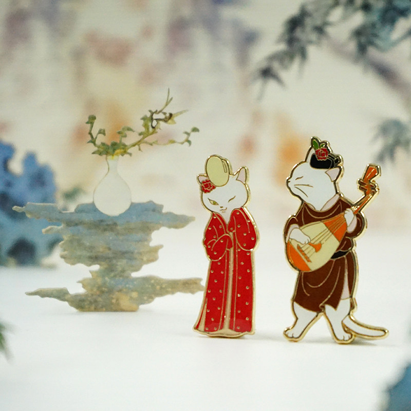 宋喵八景 | 瓜几拉 x 吾辈宋朝猫国风徽章胸针圣诞礼物送闺蜜精致