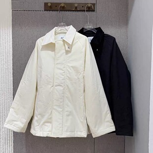 条绒翻领拉链宽松休闲夹棉外套5091 ph23时尚 欧洲站2025冬季 新款