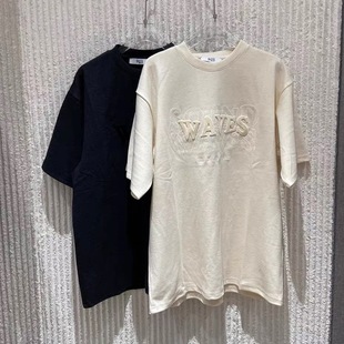 T恤女宽松休闲上衣5011 PH23百搭圆领字母短袖 欧洲站2025冬季 新款