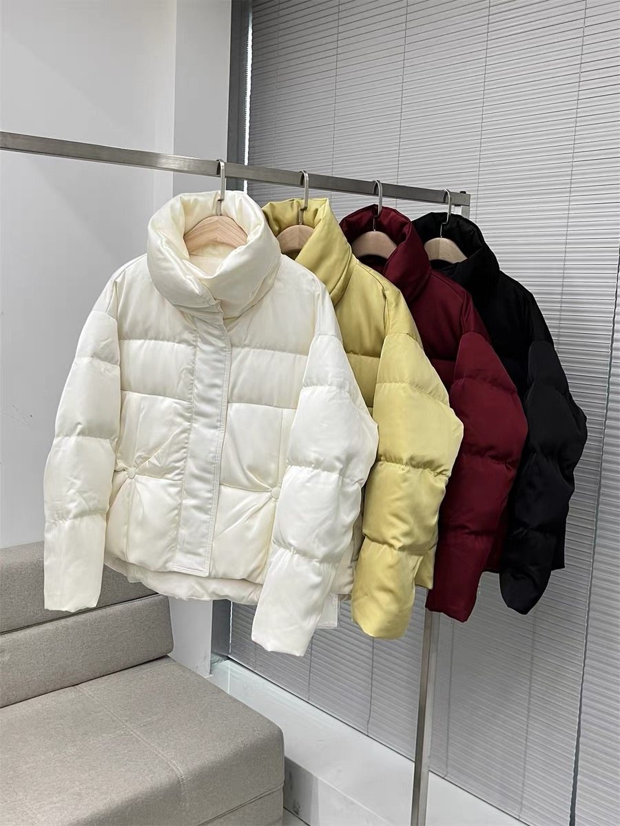 2025冬季欧洲站新款LIHUA90白鹅绒 时尚立领长袖短款羽绒服62223