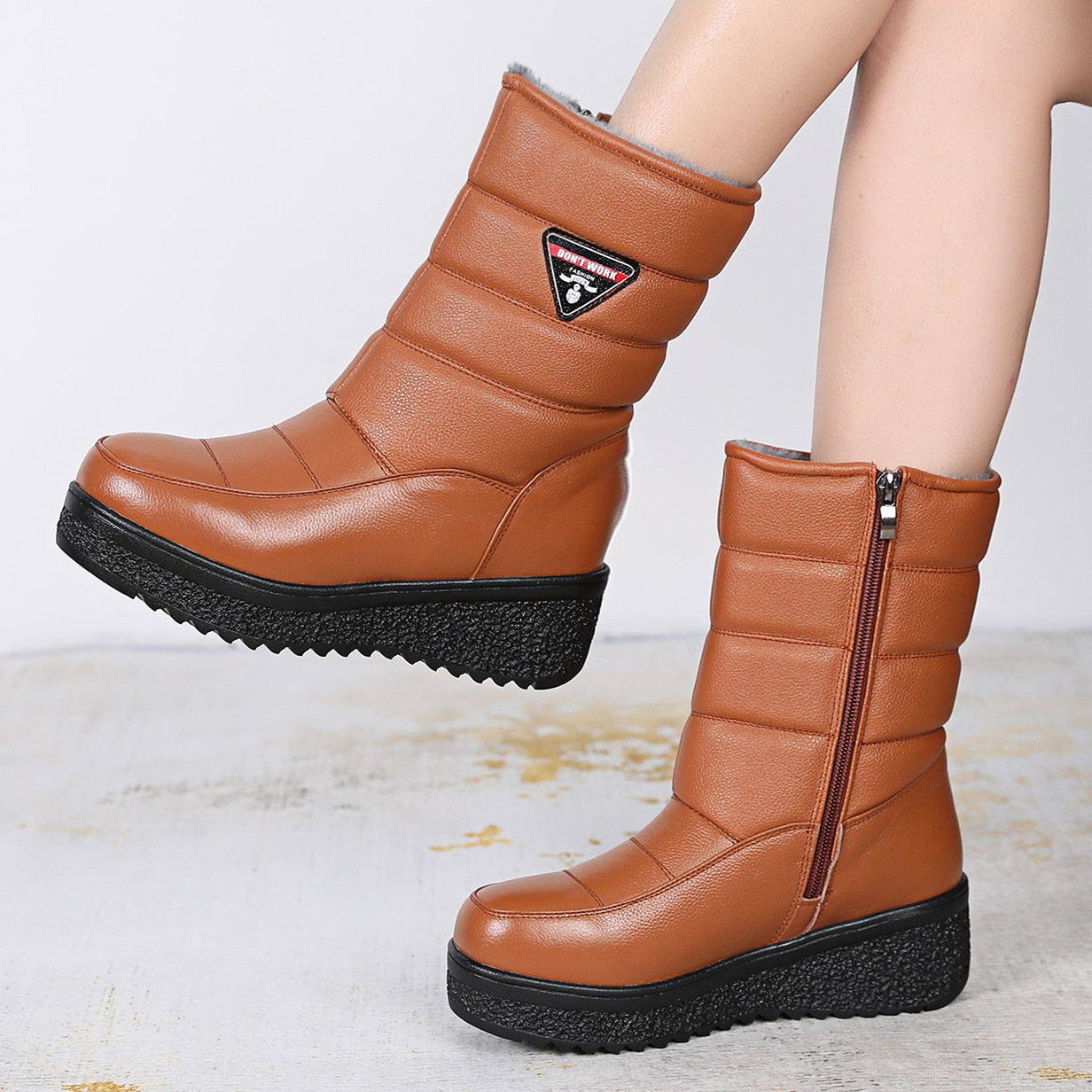 加厚雪地靴防滑棉鞋冬季大码增高