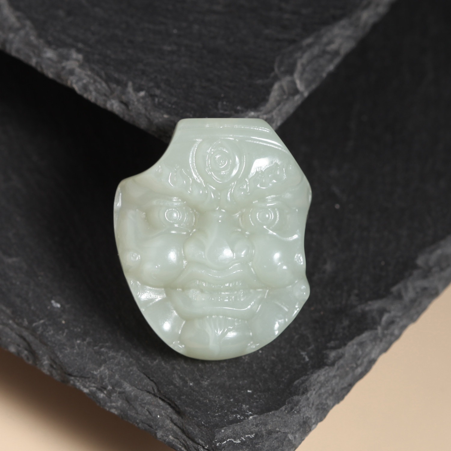 天然和田玉佛相禅意佛像黄财神北魏残片风格吊坠男女挂件玉佩将将