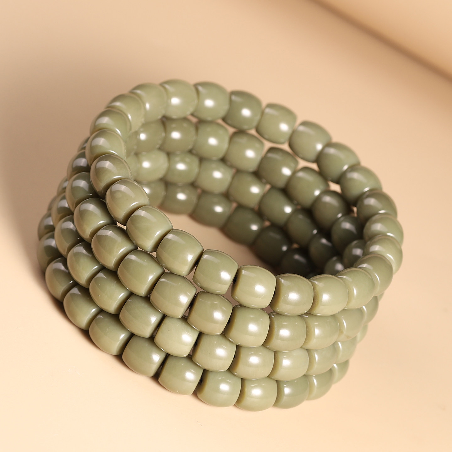 和田青玉细料直切手串9x8.5mm