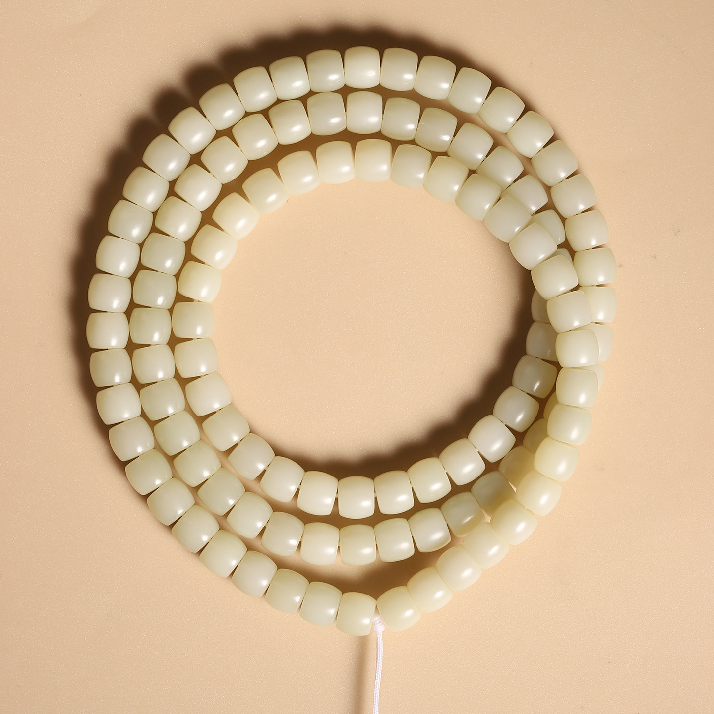 新疆和田玉且末远矿料白玉直切108佛珠款8/7mm手串手链玉佩将将