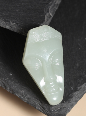 天然和田玉佛相禅意佛像北魏残片风格吊坠男女款挂件玉佩将将