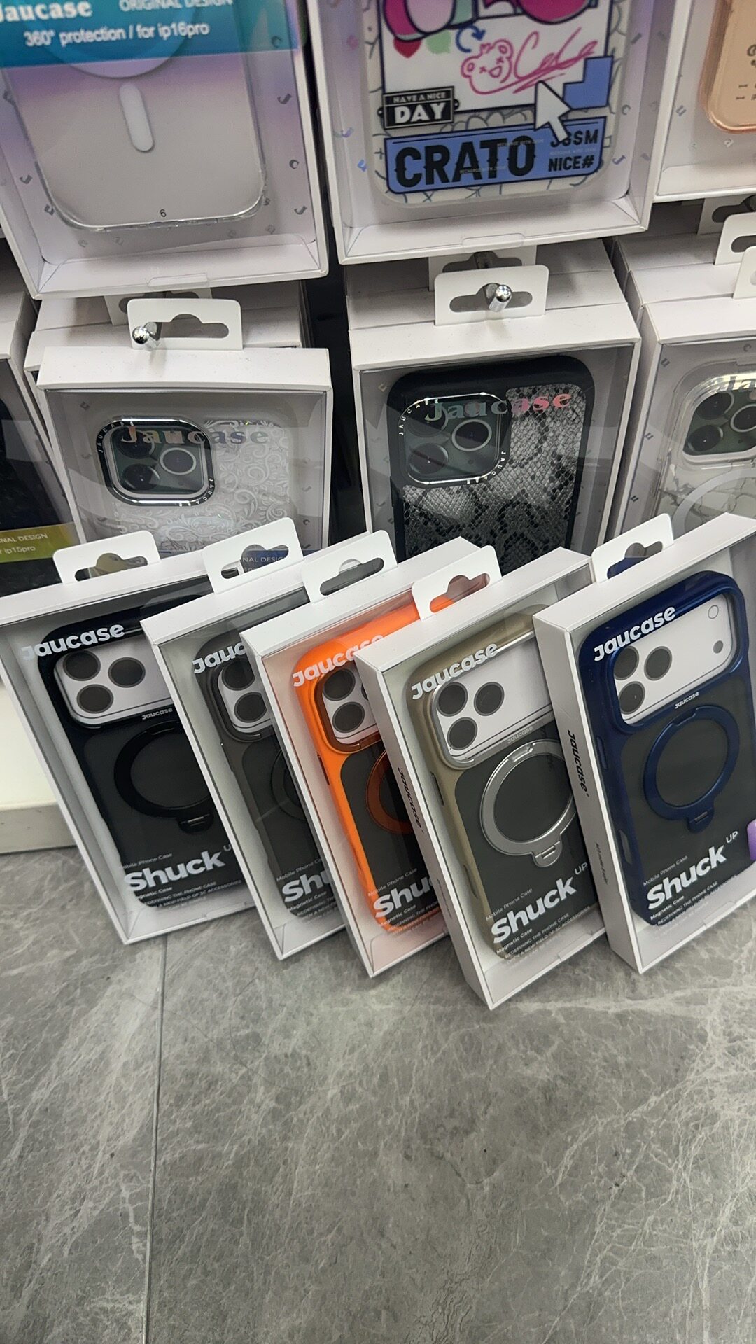 JAUCASE适用于苹果iphoneip17promax防摔磨砂旋转磁吸支点保护壳17pro亚克力全面保护防摔N52强磁