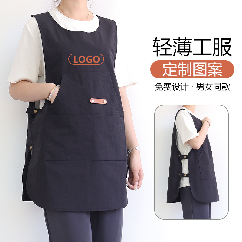 夏天薄款防水围裙餐饮专用工作服图片