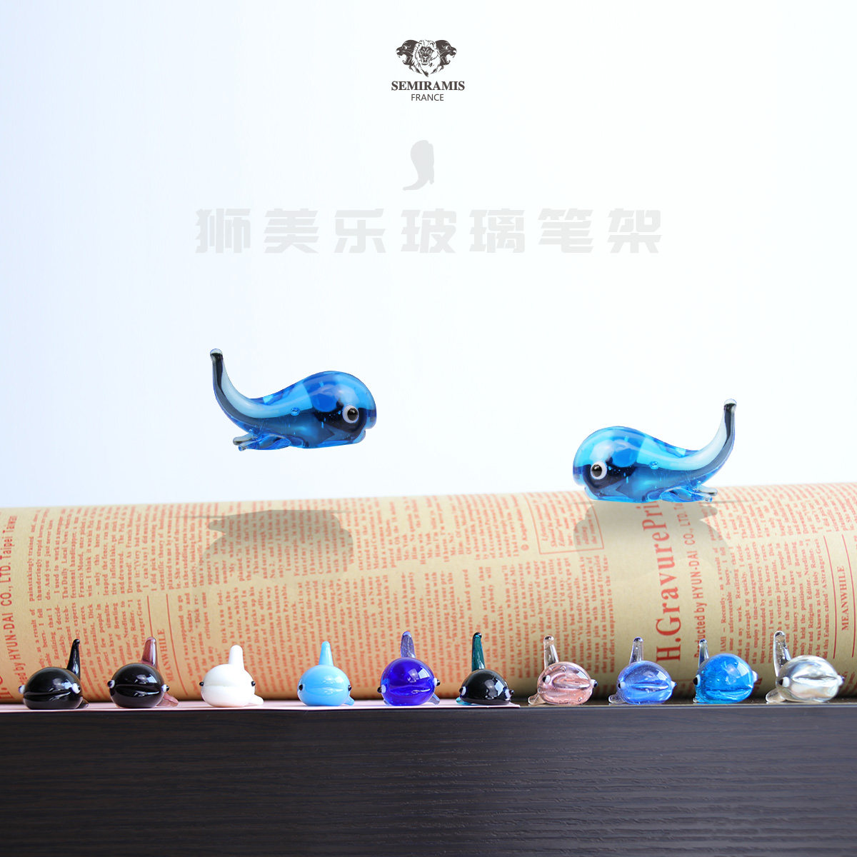 Semiramis玻璃笔用笔枕蘸水笔笔托玻璃海豚形状玻璃笔枕 搁枕在类目 电子词典/电纸书/文化用品, 画具/画材/书法用品, 笔搁中 - 来自Buy2taobao.com提供专业的淘宝代购服务