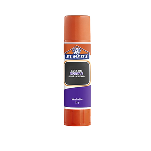 艾默思Elmer's牛头胶手工胶22g紫色变色胶棒高粘度固体胶儿童幼儿园强力胶水文具用品办公学生用可化妆遮眉毛