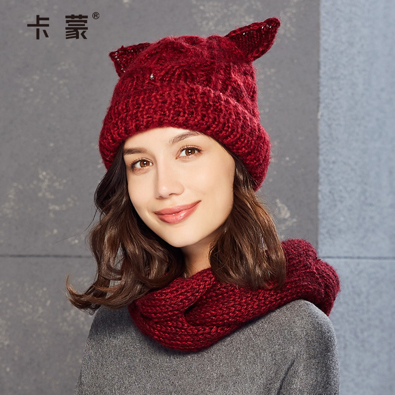 冬季毛线围巾女士韩版粗毛线围脖套头秋冬百搭保暖厚纯色羊毛围巾