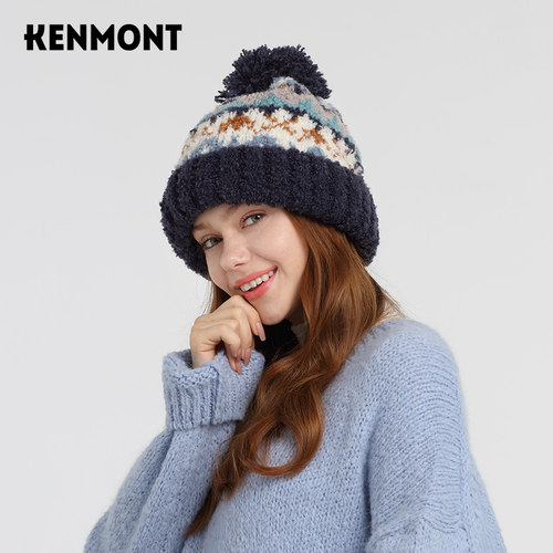 可爱羊驼毛圈圈纱提花亲肤针织帽